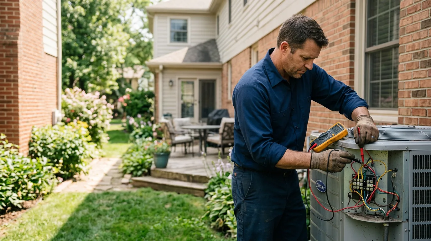 HVAC technician working near Keyesport, IL